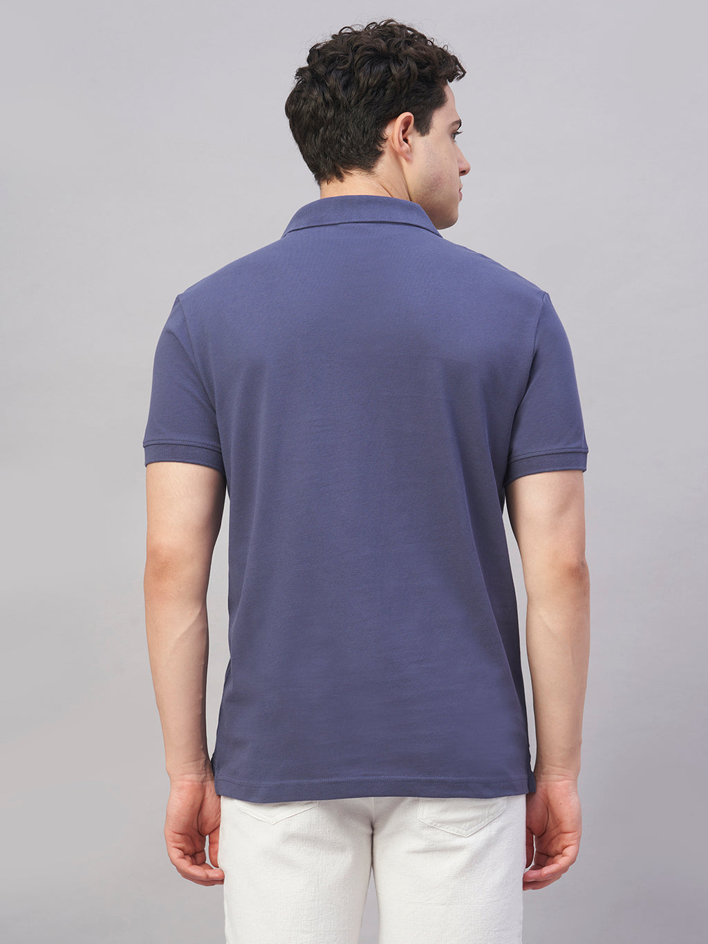Men's Marine 100% Cotton Regular Fit Tshirt