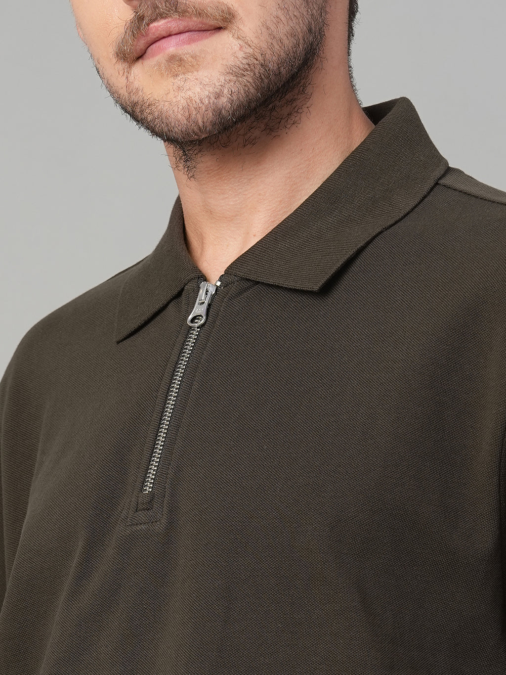 Men's Brown 100% Cotton Regular Fit Tshirt
