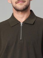 Men's Brown 100% Cotton Regular Fit Tshirt