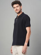 Men's Navy 100% Cotton Regular Fit Tshirt