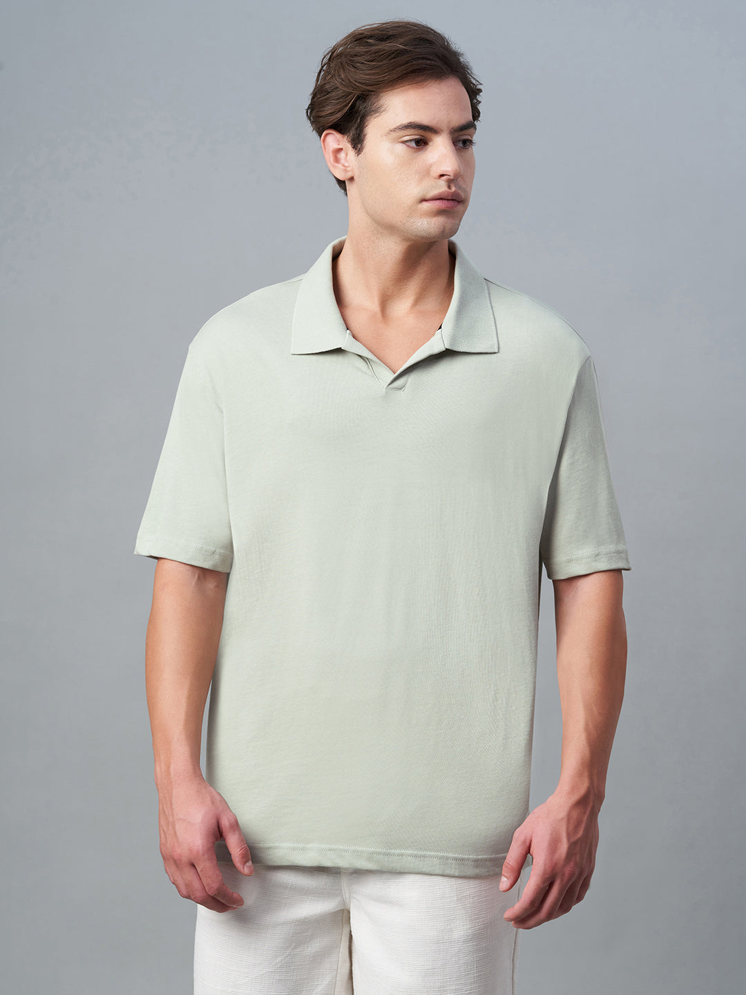 Men's Grey 100% Cotton Relax Fit Tshirt