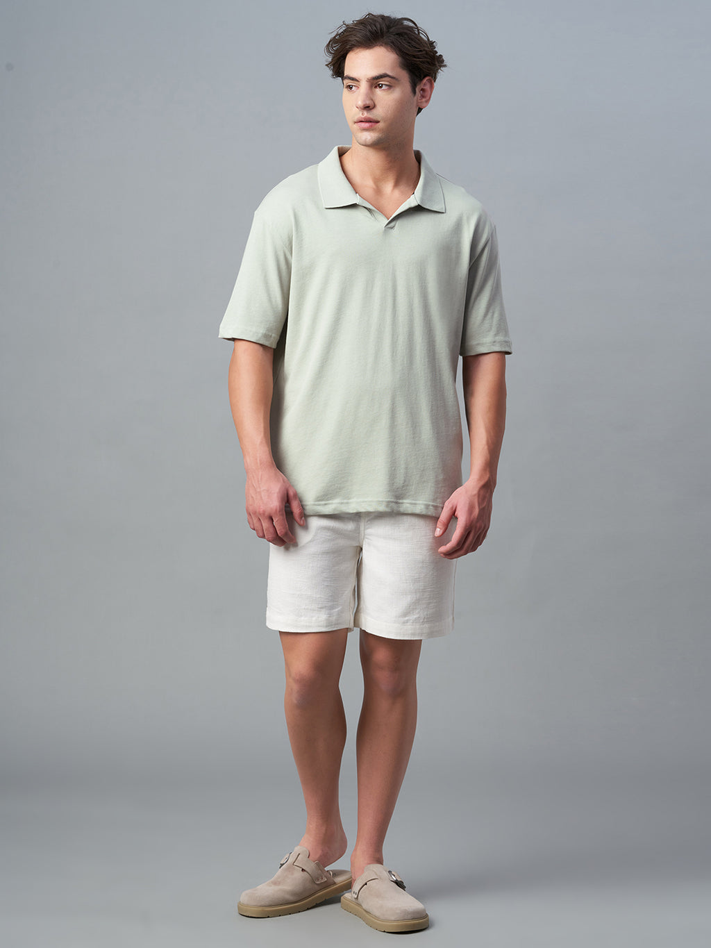 Men's Grey 100% Cotton Relax Fit Tshirt