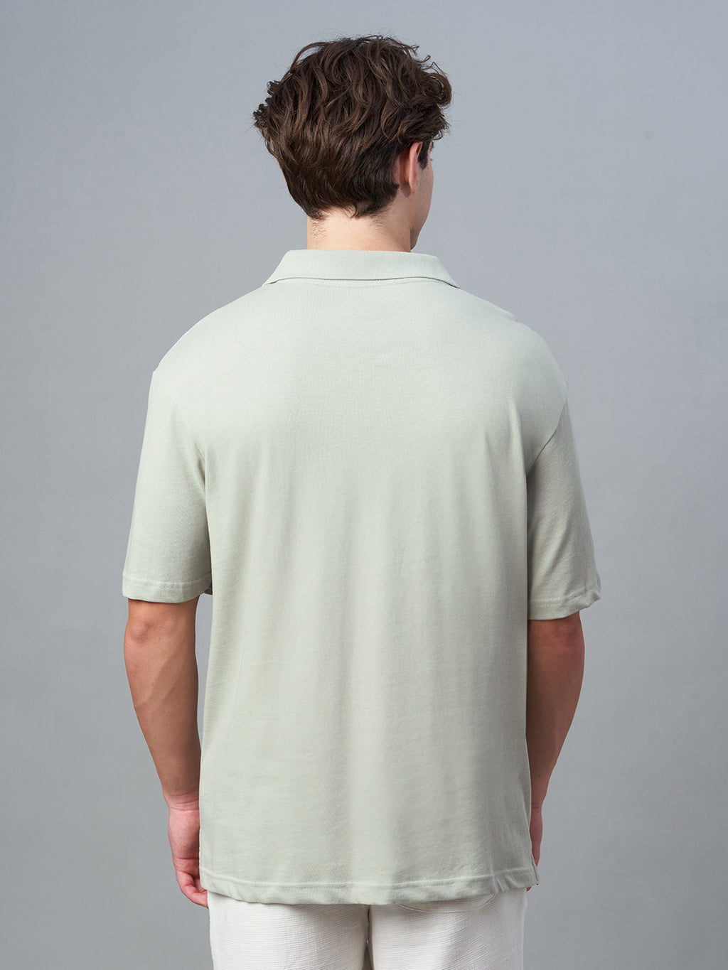 Men's Grey 100% Cotton Relax Fit Tshirt