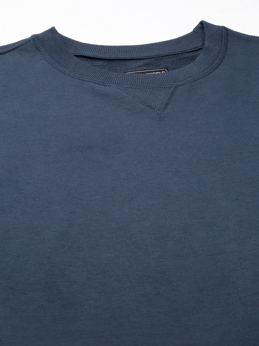 Men's Blue Organic Cotton Regular Fit Sweatshirt