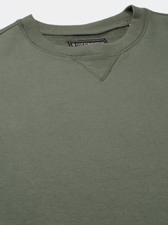 Men's Organic Cotton Regular Fit Sweatshirt Olive
