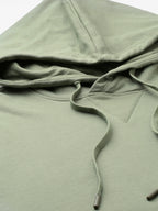 Men's Light Green Organic Cotton Regular Fit Hoodie Sweatshirt