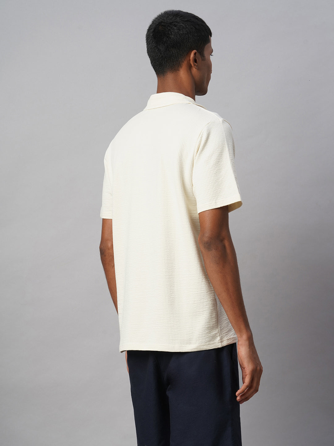 Men's Natural Cotton Elastane Regular Fit Tshirt