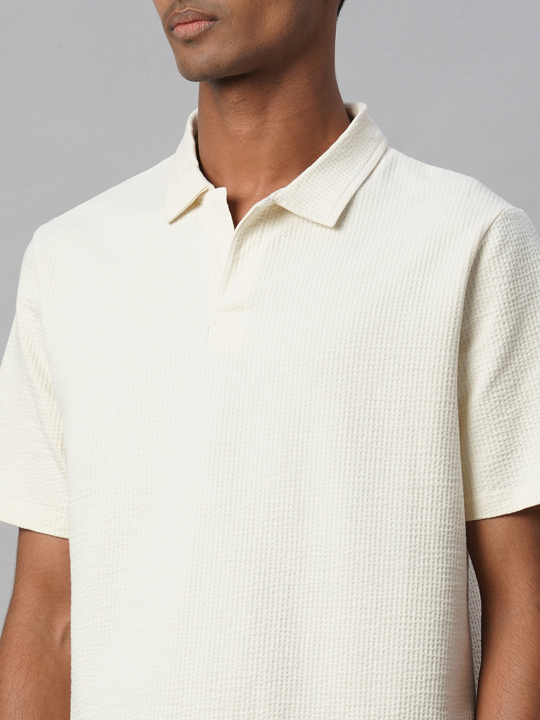 Men's Natural Cotton Elastane Regular Fit Tshirt