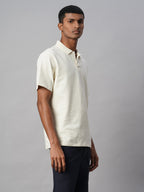 Men's Natural Cotton Elastane Regular Fit Tshirt