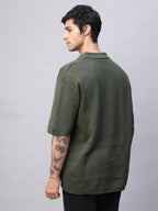 Men's Green 100% Cotton Regular Fit Tshirt