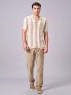 Men's Light Grey 100% Cotton Regular Fit Tshirt