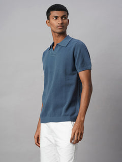Men’s Cotton Regular Fit Polo T-Shirt Blue