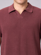 Men's Dark Brown 100% Cotton Regular Fit Tshirt