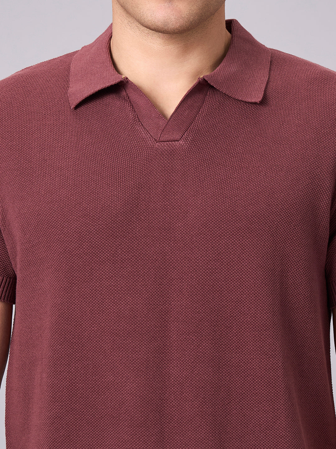 Men's Dark Brown 100% Cotton Regular Fit Tshirt