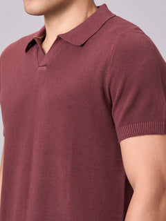Men's 100% Cotton Regular Fit Tshirt Dark Brown