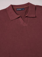Men's Dark Brown 100% Cotton Regular Fit Tshirt