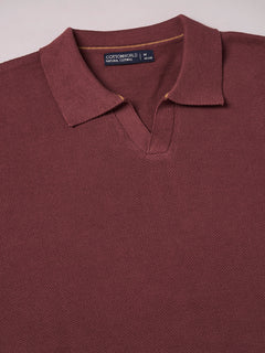 Men's 100% Cotton Regular Fit Tshirt Dark Brown
