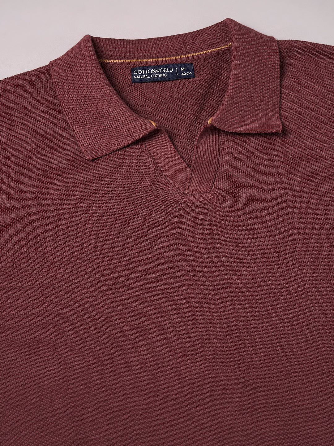 Men's Dark Brown 100% Cotton Regular Fit Tshirt