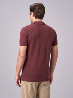 Men's 100% Cotton Regular Fit Tshirt Dark Brown