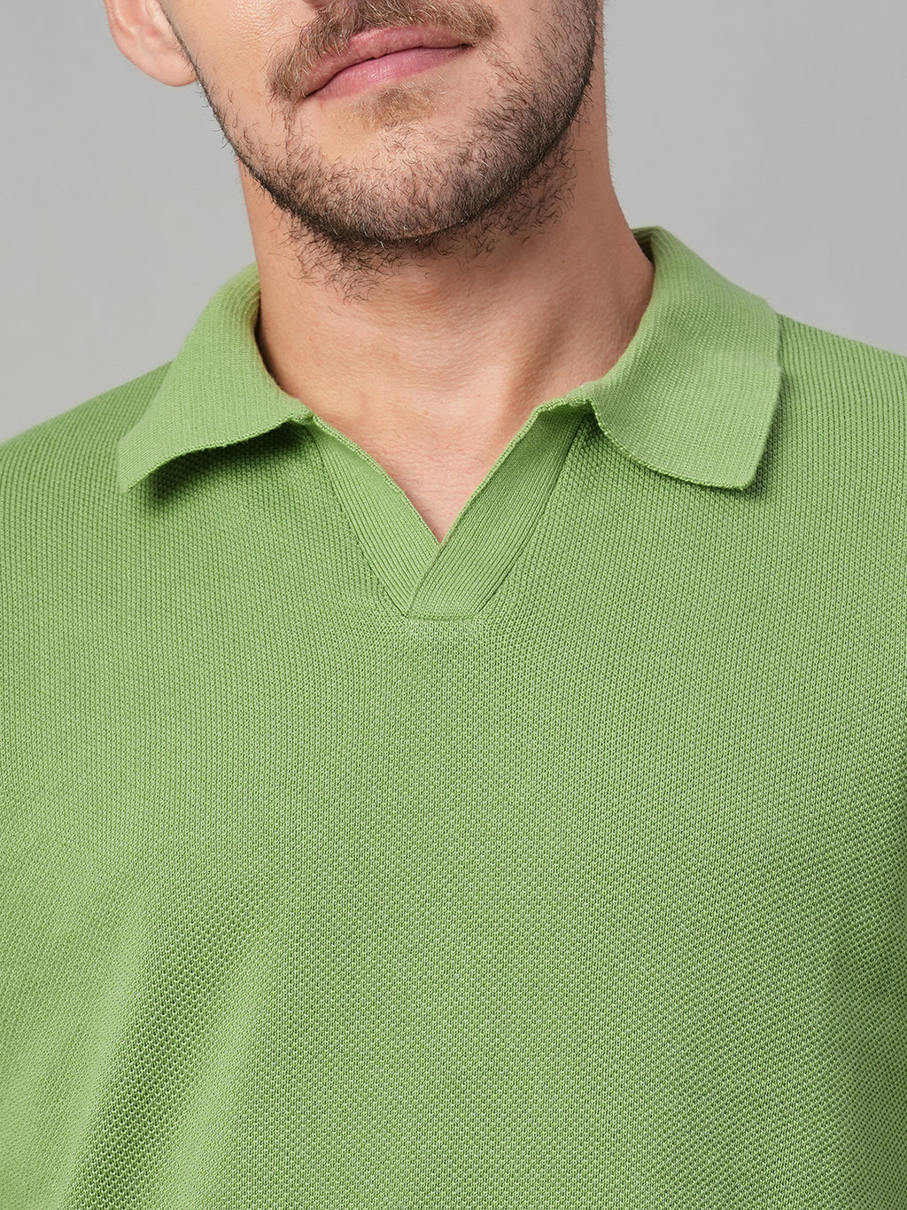 Men's Green 100% Cotton Regular Fit Tshirt