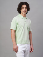 Men's Green 100% Cotton Regular Fit Tshirt