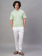 Men's Green 100% Cotton Regular Fit Tshirt