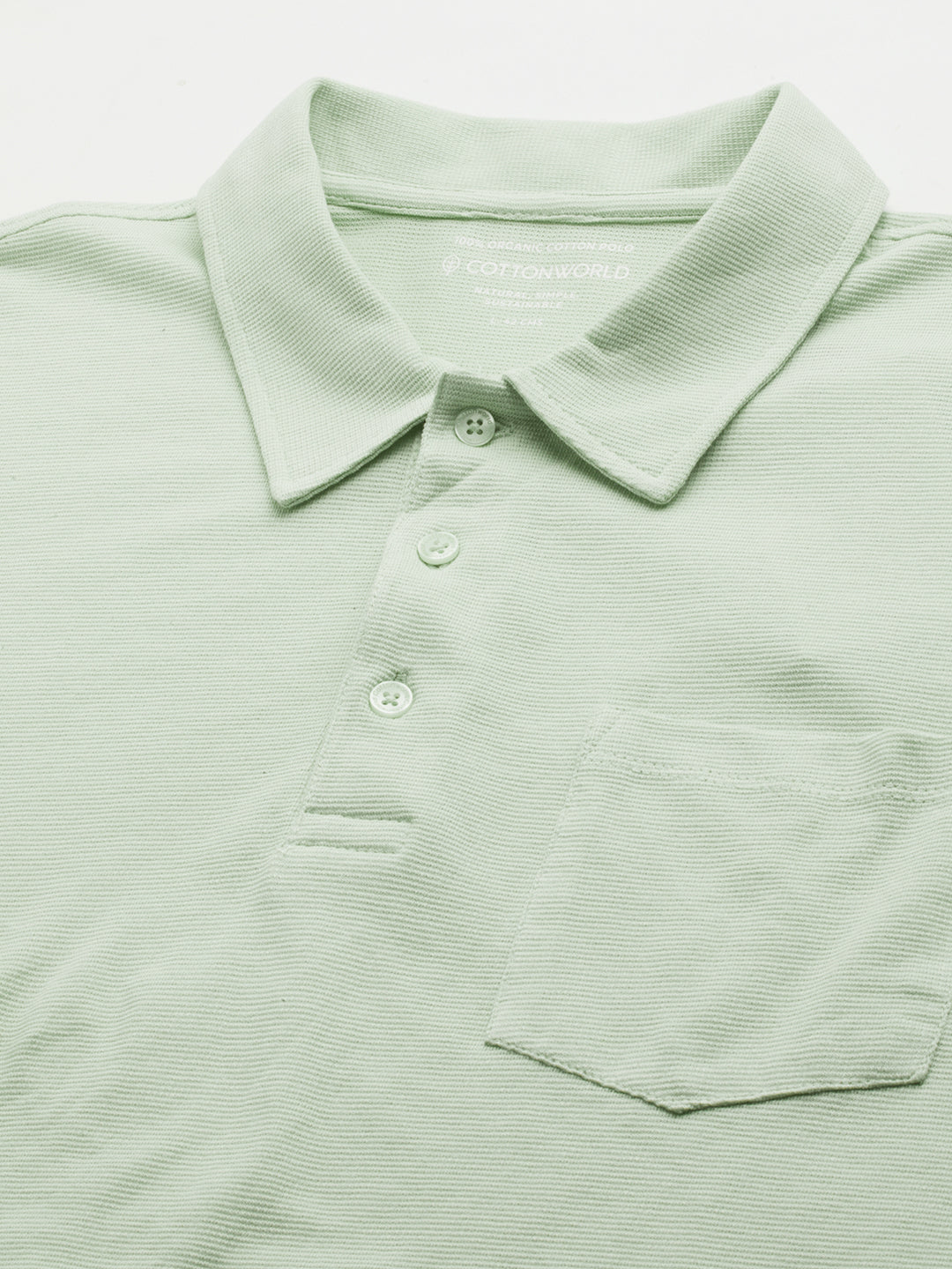 Men's Green 100% Cotton Regular Fit Tshirt