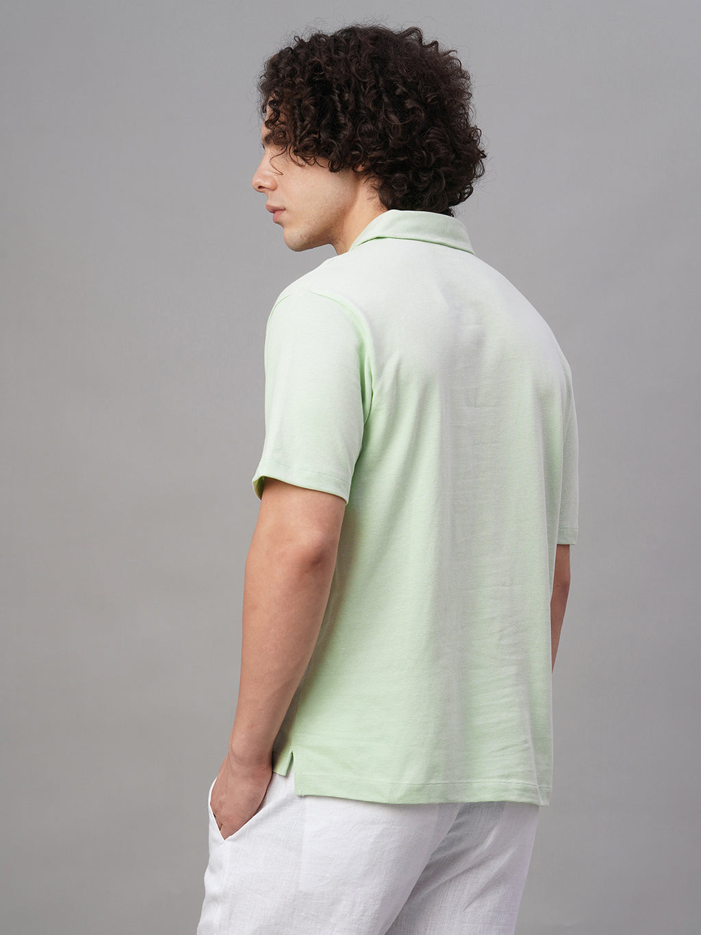 Men's Green 100% Cotton Regular Fit Tshirt