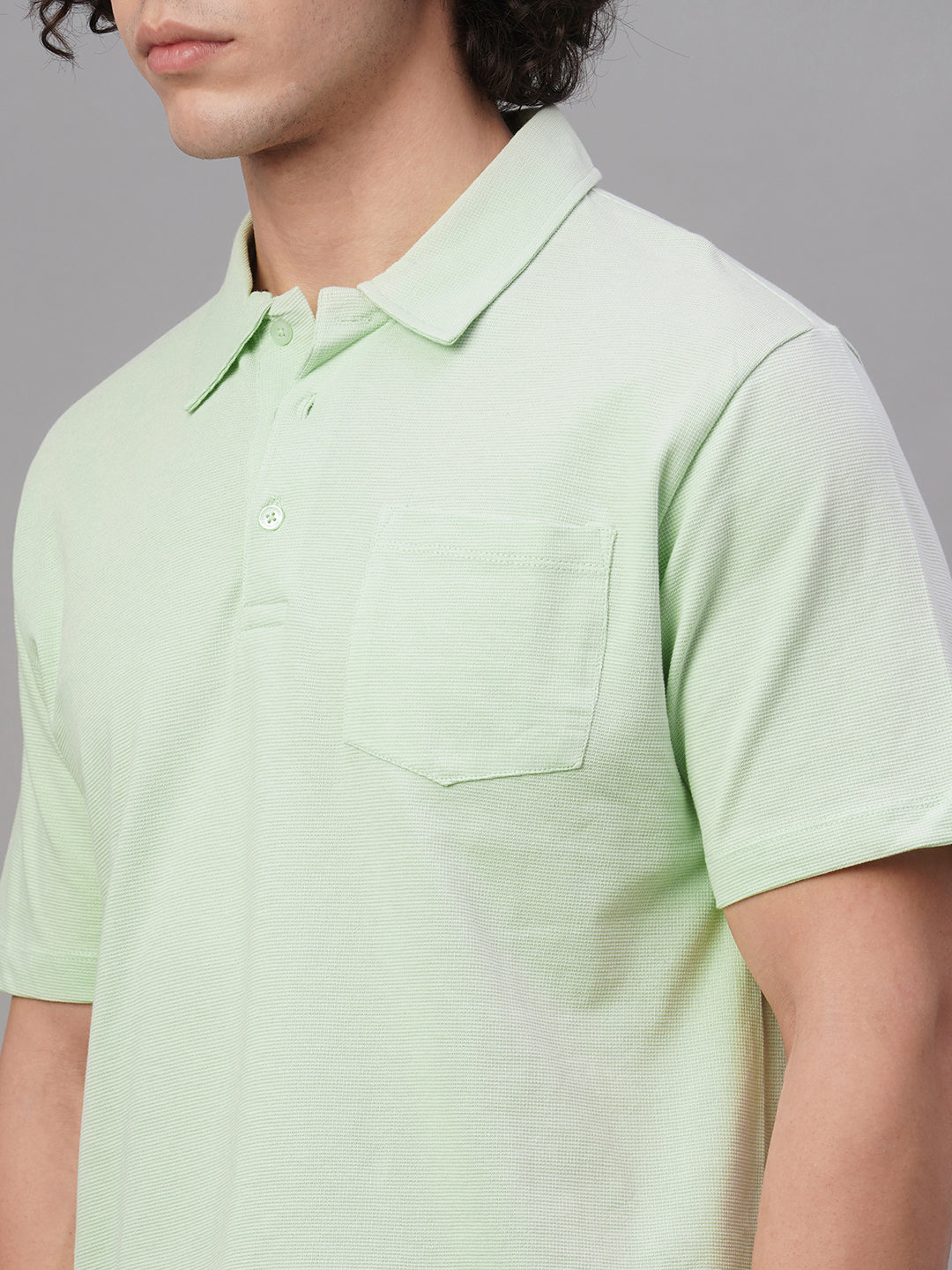 Men's Green 100% Cotton Regular Fit Tshirt