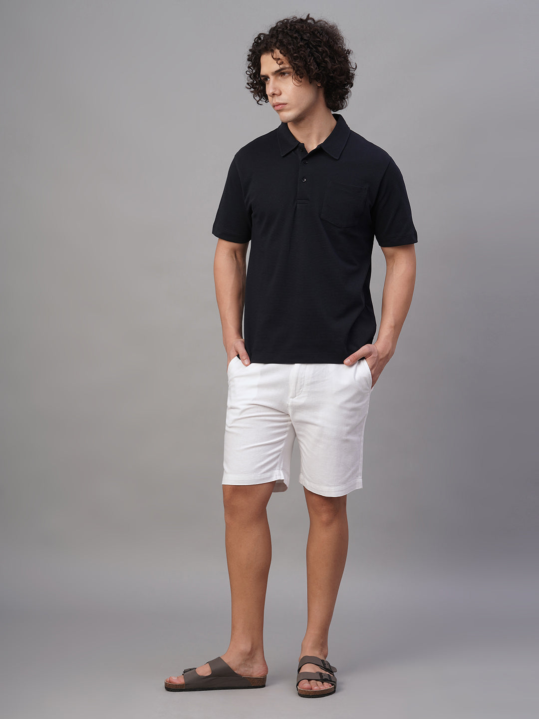Men's Navy 100% Cotton Regular Fit Tshirt