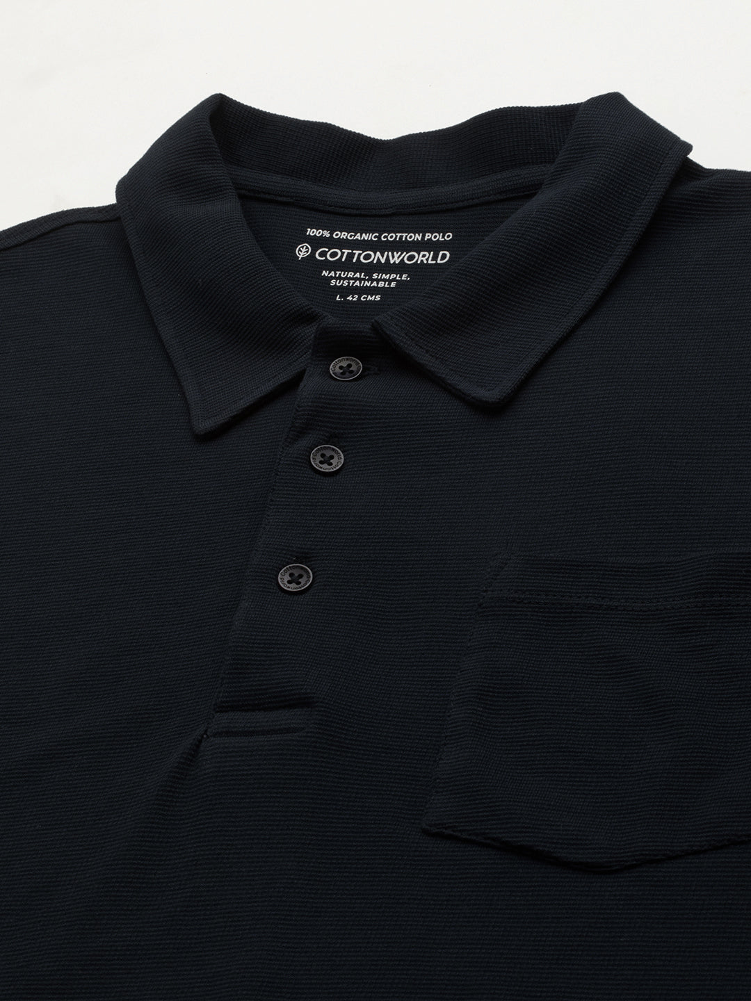 Men's Navy 100% Cotton Regular Fit Tshirt