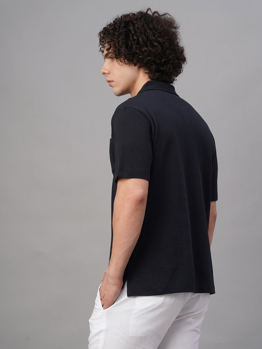 Men's Navy 100% Cotton Regular Fit Tshirt