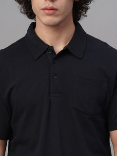 Men’s Cotton Regular Fit Polo Pocket T-Shirt Navy