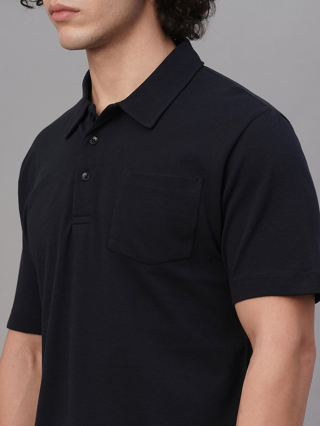 Men's Navy 100% Cotton Regular Fit Tshirt