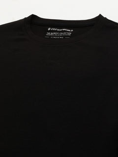 Men's Cotton Bamboo Elastane Slim Fit Tshirt Black