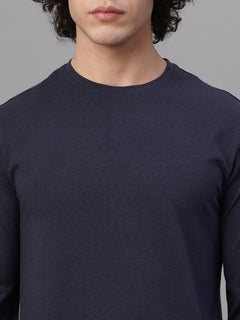 Men's Cotton Bamboo Elastane Slim Fit Tshirt Navy