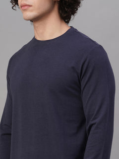 Men's Cotton Bamboo Elastane Slim Fit Tshirt Navy
