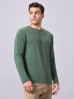 Men's Cotton Bamboo Elastane Regular Fit T-shirt Olive