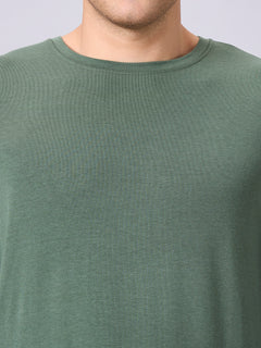 Men's Cotton Bamboo Elastane Regular Fit T-shirt Olive
