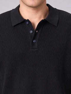 Men’s Cotton Regular Fit Polo T-Shirt Black