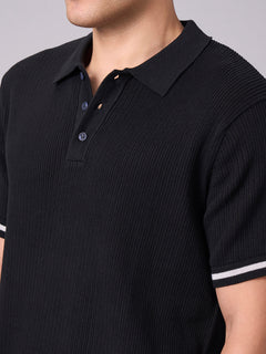 Men’s Cotton Regular Fit Polo T-Shirt Black