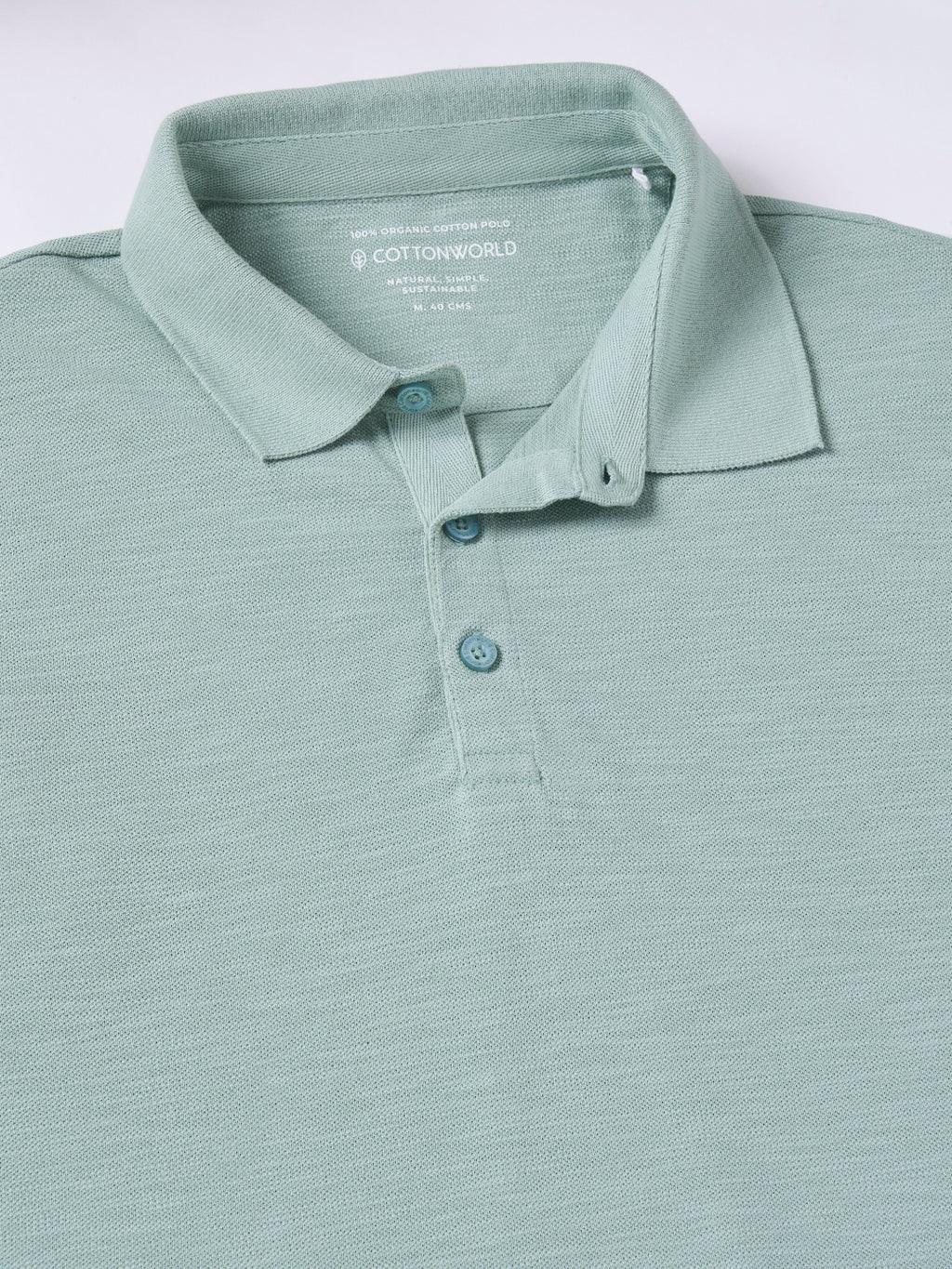 Men's Green 100% Organic Cotton Regular Fit Tshirt