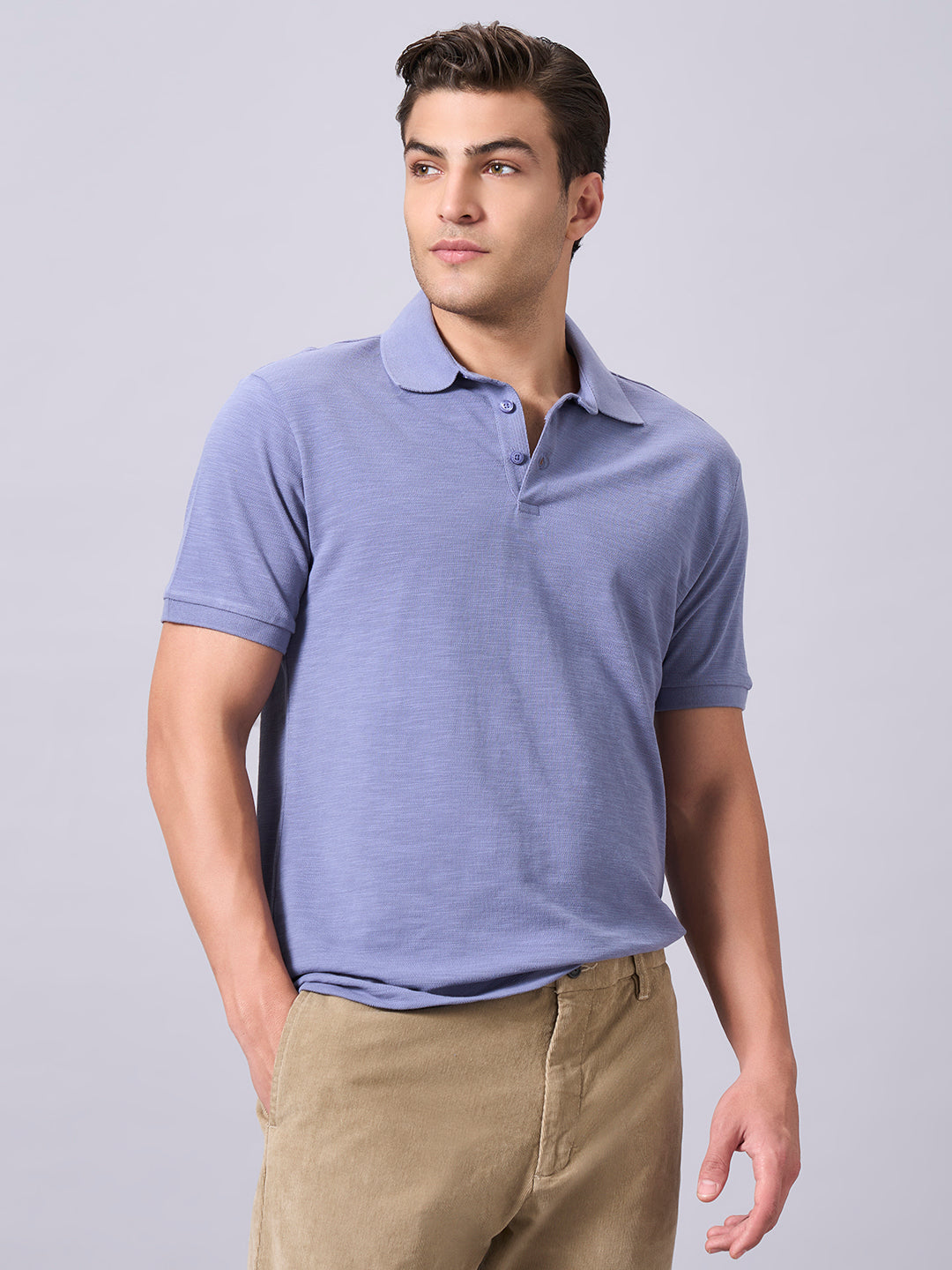 Men's Lavender 100% Organic Cotton Regular Fit Tshirt