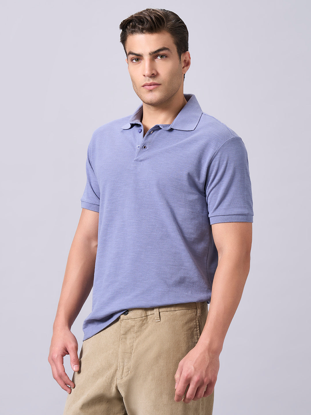 Men's Lavender 100% Organic Cotton Regular Fit Tshirt