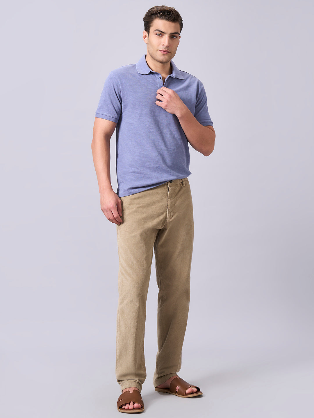 Men's Lavender 100% Organic Cotton Regular Fit Tshirt
