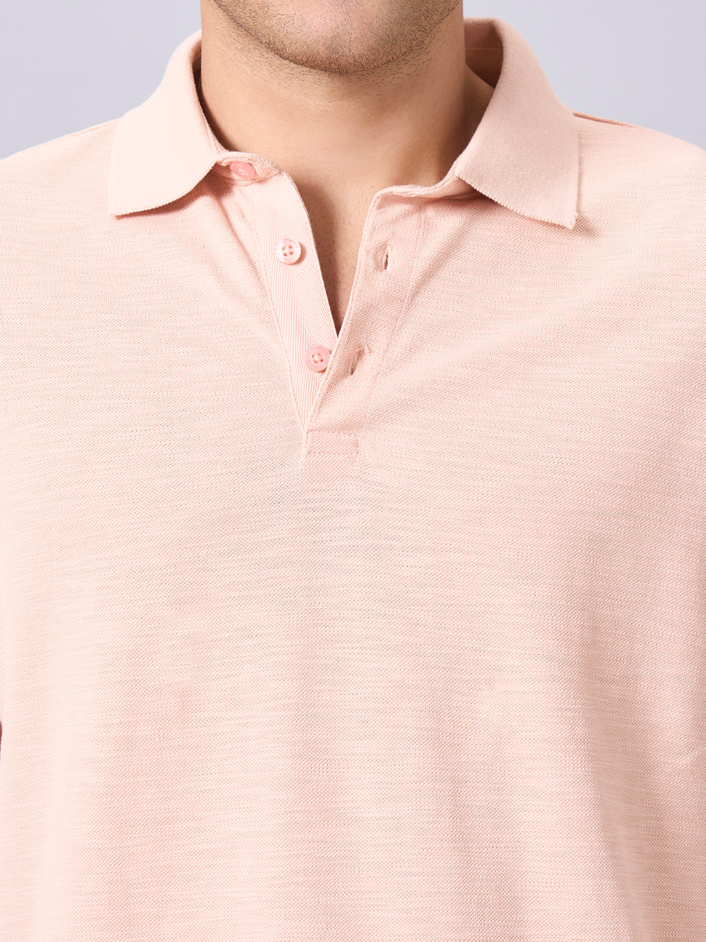 Men's Peach 100% Organic Cotton Regular Fit Tshirt