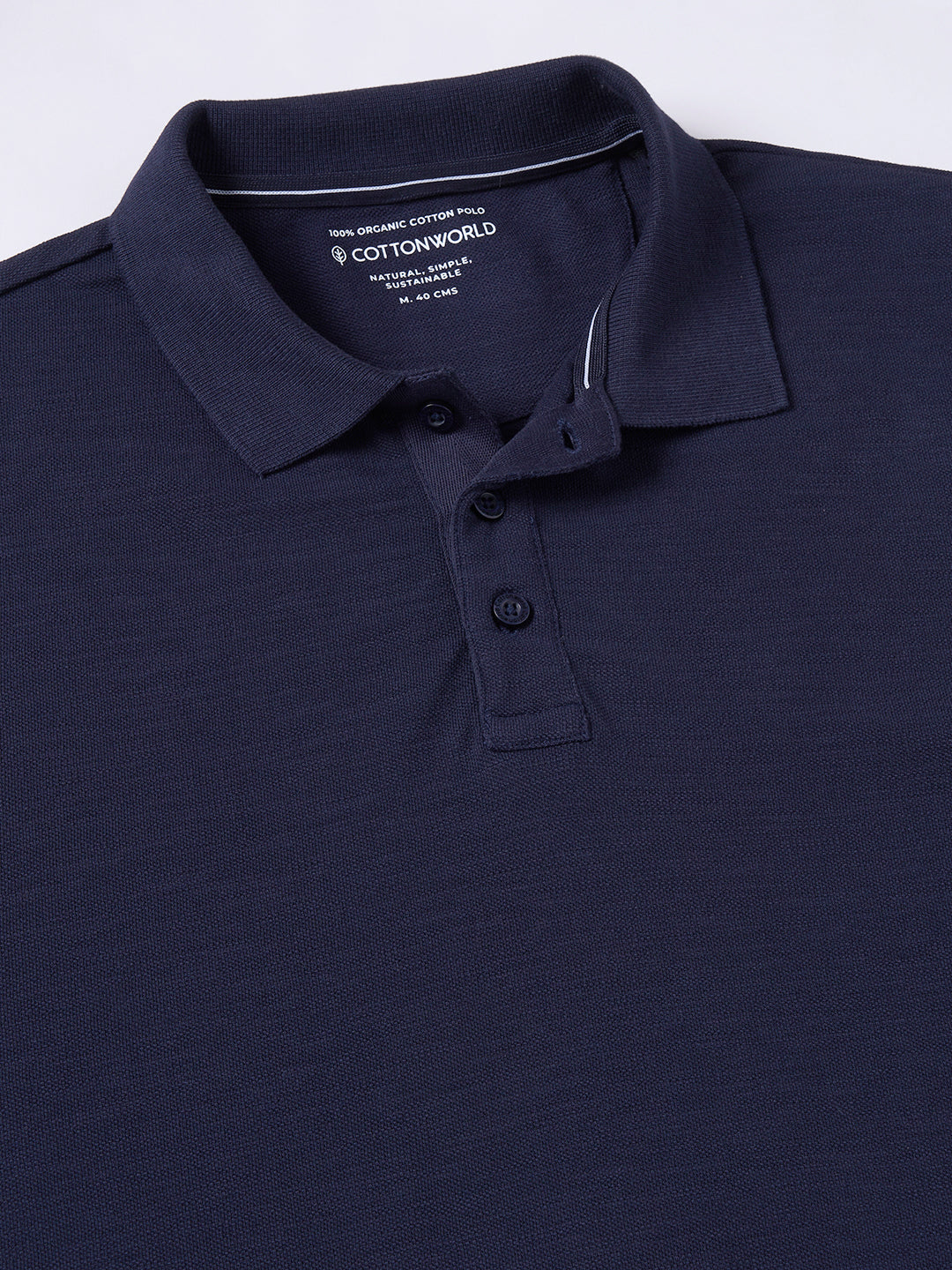 Men's Navy 100% Organic Cotton Regular Fit Tshirt