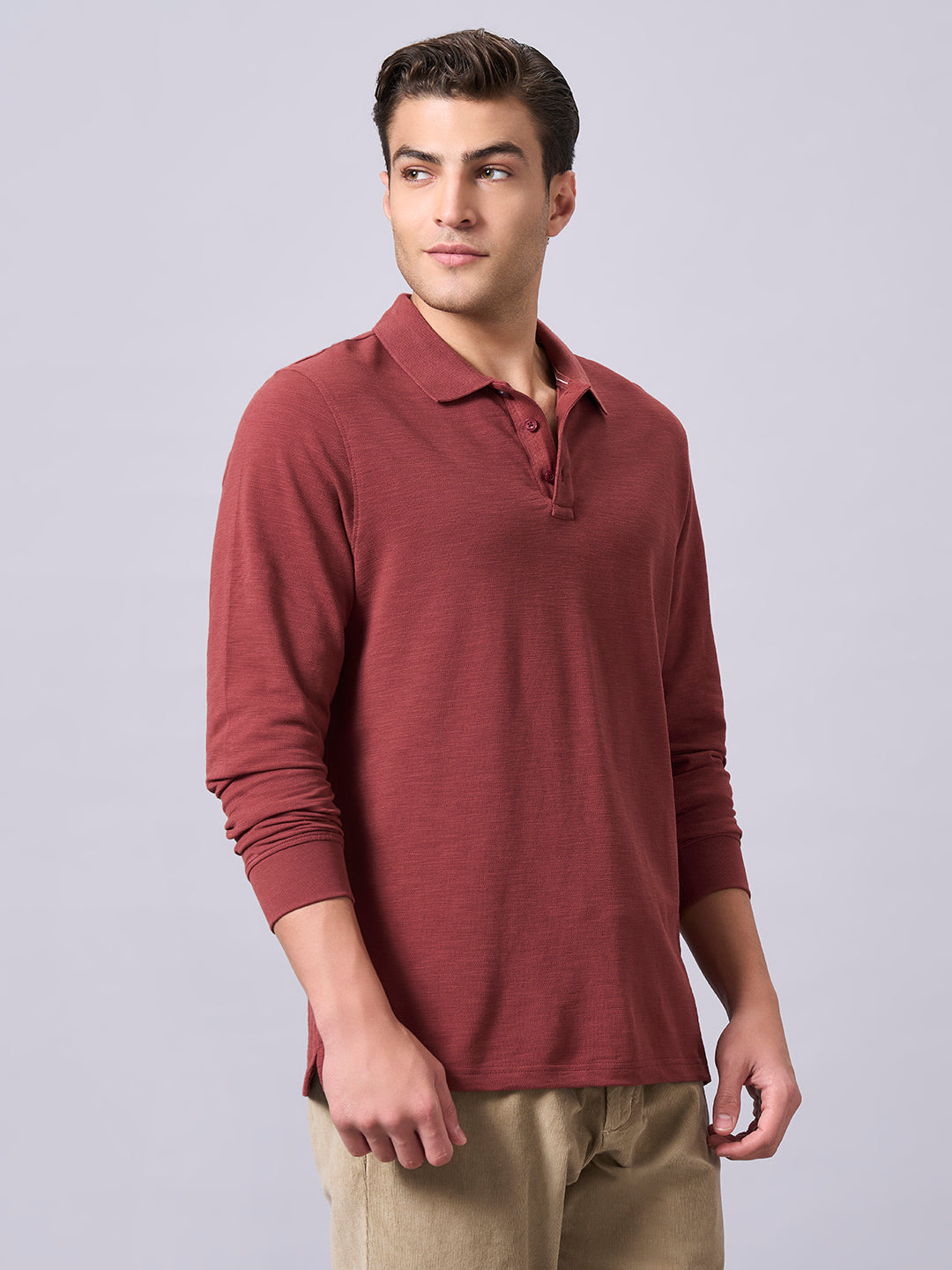 Men's Red 100% Organic Cotton Regular Fit Tshirt