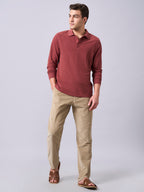 Men's Red 100% Organic Cotton Regular Fit Tshirt