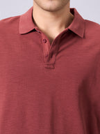 Men's Red 100% Organic Cotton Regular Fit Tshirt